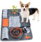 FWLWTWSS Schnüffelteppich für Hunde, Intelligenzspielzeug für Hunde Schnüffelteppich mit 10 Trainingselemente Und 3 Schwierigkeitsstufen, Waschbar Schnüffelmatte für Hunde, Interaktives Hundespielzeug