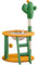 Mekidulu Tiragraffi per gatti,Con 1 Capsula spaziale trasparente,Gioco per gatto Palla,Trespolo per gatti Piattaforma,Scala per gatti,Tiragraffi per gatti cactus(Verde 97CM)