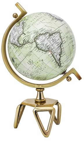 GIANTEX Interaktiver Globus, großer Weltglobus, rotierender Weltkartenglobus mit klarem Druck & Metallmeridian & Metallständer, dekorative Weltkugel für Klassenzimmer, Zuhause, Büro (M: 21cm)