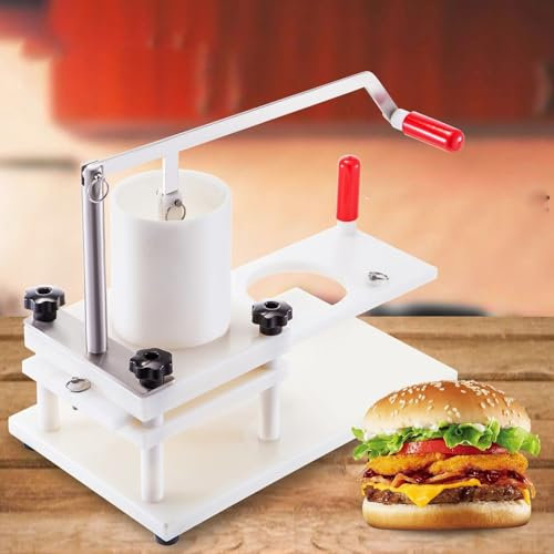 Macchina Per La Formatura Di Hamburger Commerciale Materiale Pe Pressa Per Hamburger Manuale Processore Per La Formazione Di Tortini Di Carne Attrezzo Per Pressa Per Hamburger Bianco Con Attacco In A