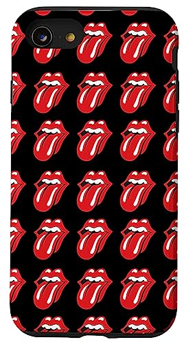 Hülle für iPhone SE (2020) / 7 / 8 Rolling Stones Offizielles Logo, Schwarz