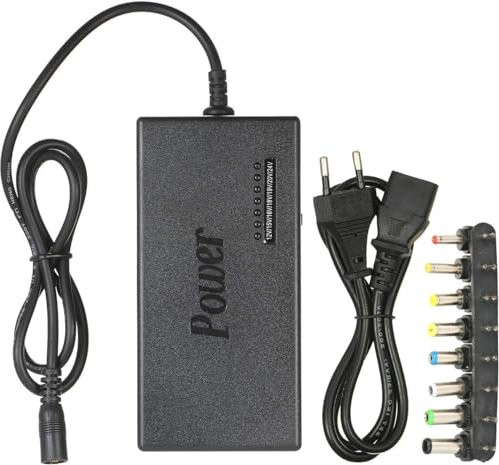 96W Chargeur Universel PC Portable 24V/ 20V/ 19V/ 18V/ 16V/ 15V/ 12V Chargeur Ordinateur Portable Universelle pour Lenovo ASUS Acer Toshiba Dell Sony Fujitsu Samsung JBL, Longueur 1,8 m