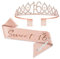 YongHang 16 Geburtstag mädchen Deko Sweet 16 Schärpe und Tiara Rose Gold 16. Geburtstag Geschenke Krone für Birthday Girl Party Dekorationen Geschenke für 16-jährige mädchen