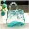 ZDHFFFUK Blumenvase für Taschen, mundgeblasene Glasvase, Handtaschenvase, Glastaschen-Blumenvase, für Blumen/Heimdekor/Büro, Style2-Grün