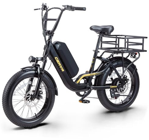 VOZCVOX E Bike Herren Damen 20 Zoll Ebike Elektrofahrrad Für Erwachsene Fat E-Fahrrad Mit 48V15AH Lithium-Akku,7-Gang-All-Terrain Ebikes 25km/h,Reichweite Bis Zu 45-60 Km R8SE