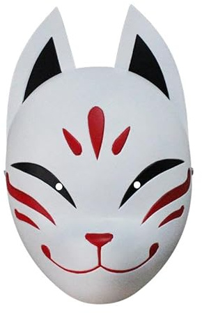 maskshop Venice Kitsune Fuchsmaske aus Harz – Japanische Shinto-Inspiration – Handgefertigt – Anime Stil – Kostümartikel