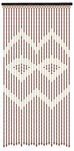 CUMELLIIR Bambusvorhang Türvorhang 90x175cm, Holzperlenvorhang 27 Strängen Fliegenvorhang Bambus, Bambusvorhang Balkontür für Türen Outdoor Wohnzimmer Flur, Kaffeefarbe Beige