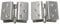 Stainless Steel 180 Degree Shower Glass Door Hinges Self Locking Screws for 6mm to 12mm Thick Glass Pack of 2