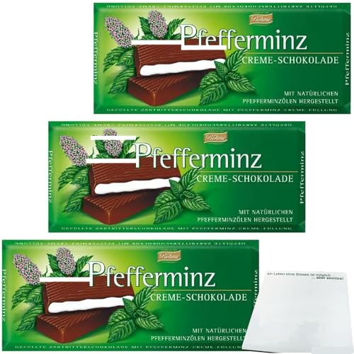 usy Bundle für Pfefferminz Creme-Schokolade 3er Pack (3x100g Packung) + usy Block