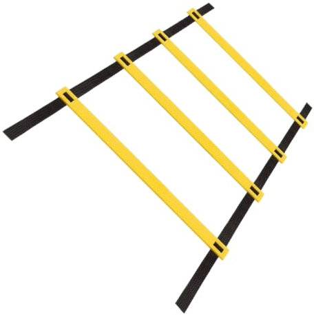 Zymoplas Training Ladder Energy Fitness Football Stair Rope Speed Ladders Flexibility Nylon Exercise Drills Equipment Using, Yellow, 2Meter 4Rung