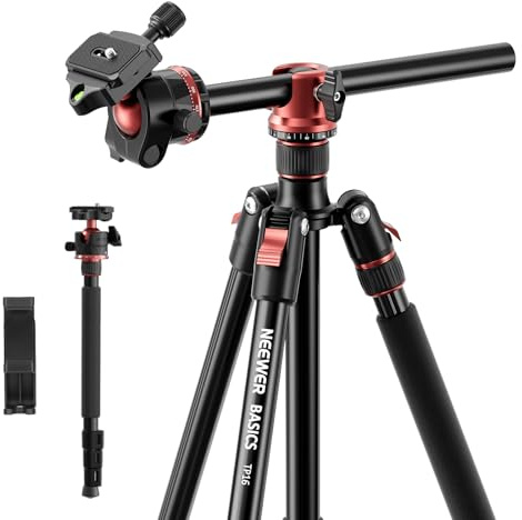 NEEWER BASICS 70.9 Camera Tripod Monopod w Center Column/Ball Head, TP16 | Quick Release, Overhead DSLR Cell Phone Holder Stand, Compatible with iPhone, Travel, Video Recording, 17.6 Lb Max Load