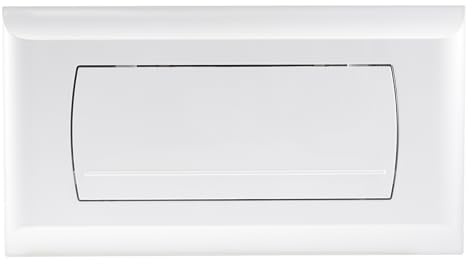 Mendorio Drückerplatte kompatibel mit Geberit 200F 115.222.11.1, Betätigungsplatte für UP-Spülkasten, mit Spülhebel-Set und Montageschrauben (Weiß)