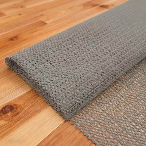 Antirutschmatte für Teppich 100 x 140 cm Waschbare, Wiederverwendbare, Hält Ecken Flach, Zuschneidbar, Antirutschmatte Teppich Stopper/rutschfeste Matte/Anti-Rutsch-Matte für Zuhause, Grau