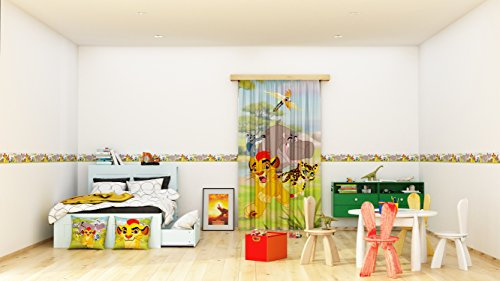 AG Design Selbstklebende Bordüre Disney Die Garde der Löwen, WBD 8064 | Wasserfest Kinderzimmer Wand Dekoration | Wandbordüre für Mädchen und Junge | Folie, Mehrfarbig | Breite 500 cm x Höhe 14 cm