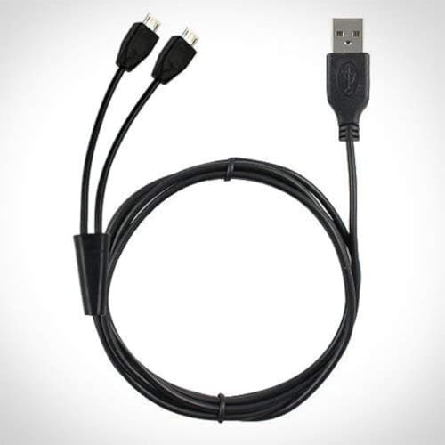 OMNIHIL 10 Foot Long Dual Micro-USB Splitter Cable- Power up to Two Micro USB Devices at Once