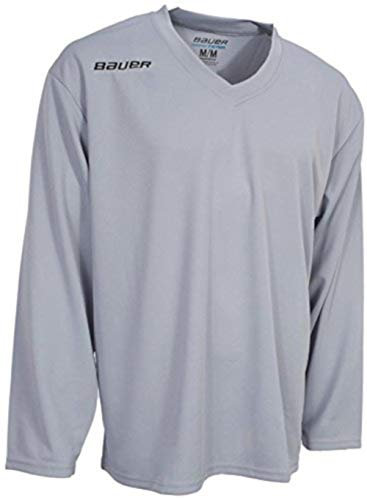 Bauer Flex Series - Maglia da allenamento per hockey su ghiaccio, colore: Argento - Youth XS/S