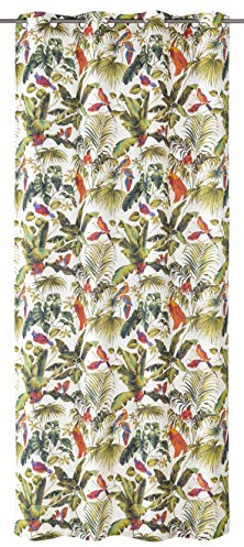 Elbersdrucke Gardine Ösenschal Jungle 03 bunt Blickdicht 255 x 140 cm Vorhang für Wohnzimmer Schlafzimmer Flur 200435