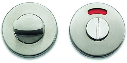 Bricard 668027 Paire de rosaces INOX Tempo Design pour Porte de Toilettes, Condamnation avec Voyant