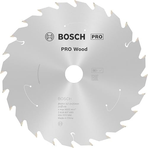 Bosch Accessories Lama Per Sega Circolare Standard For Wood (Legno, 165 x 20 x 1.5 mm, 36 Denti, Accessorio Per Sega Circolare A Batteria)