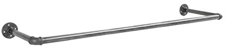 Natural Goods Berlin Kleider-Stange Pipe GARD Wall | Einfache Wand-Montage | Garderoben-Stange im Industrial Design | Kleider-Stangen aus Metall | DIY-Garderobe Temperguss | T30cm * B120cm