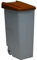 Denox DEN036 Contenedor Reciclo 110 litros Cerrado, Marrón, 420x570x880 mm