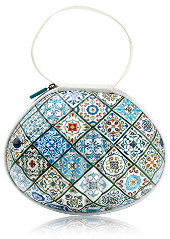 Braiou Hard Travel Case for Silicone Bras [A-DD Cup] Premium Nubra Organizer Portable Lingerie Underwear Storage Bag (Green Plaid)