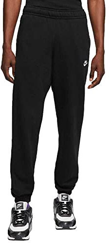 NIKE Sportswear Club - Pantaloni da Jogging da Uomo in Pile Nero/Nero/Bianco. S