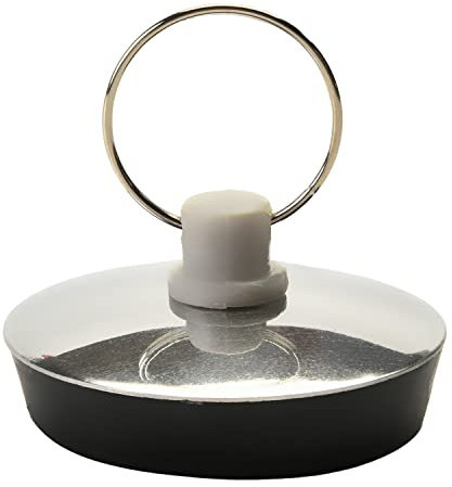 MroMax Bouchon de vidange de cuisine en acier inoxydable pour salle de bain, baignoire ou lavabo Argenté Noir 37 mm