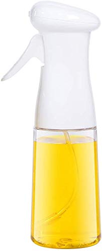 Olio Spruzzatore, Dispenser per Spruzzatore di Olio,Portable Olio Aceto Oliva Nebulizzatore Olio Cucina per BBQ, Insalata, Pane di Cottura, Cucina, Bianco 210ML