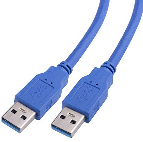 S SIENOC Cavo USB 3.0 A maschio a maschio A, cavo USB a USB per trasferimento dati blu (cavo USB 3.0 da 1,5 m, blu)