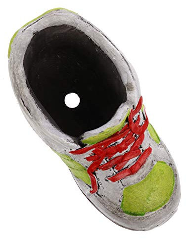 Creative Planter Boot Shoe Shape Flowerpot Cartoon Cactus Pots Cute Pen Holder for Desk for Decorative (Green)