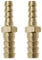 eMagTech Lot de 2 raccords en laiton pour tuyau de réduction de queue cannelée - Connecteur droit de 10 mm à 8 mm pour eau, gaz, huile, bateau, tuyau d'air
