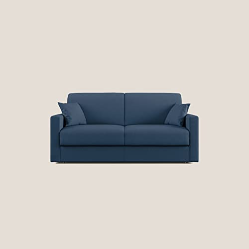 Divani.Store Chris Schlafsofa, Stoff, Blau, 206 cm (Mat 160 x 197)