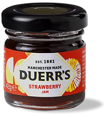 Duerr's Lot de 24 mini pots à confiture de fraises 42 g
