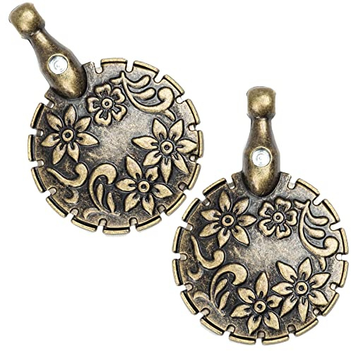 J.CARP 2Pcs Yarn Cutter Pendants, Bronze Metal Thread Cutter Pendant for DIY Sewing Tools