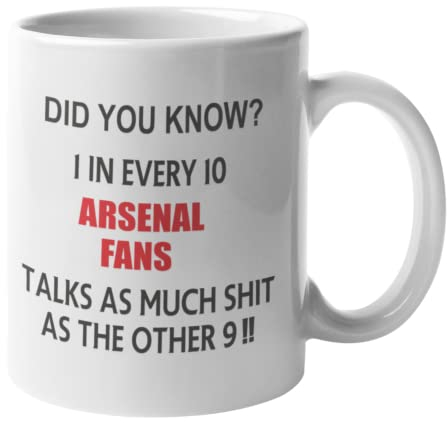 Arsenal Funny Football Mug, EPL Premier League Fan Cup, Gift for Football Lover, Arsenal Supporter on Holidays, Father Days, Christmas 11oz