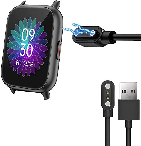 Blueshaweu Compatible avec RUIMEN Smartwatch Charger Chargeur, Blueshaweu Magnétique Charging Montre Connectée USB 3,3ft Compatible avec RUIMEN 1.7”/RUIMEN G20 1.69 Smartwatch (Noir)