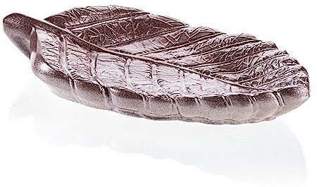 CONCRETTE Youartme Petit bol à bijoux en béton 230 x 125 x 37 mm – Motif feuille décorative – Plateau à bijoux – Plateau à bijoux – Plateau à bijoux – Bol décoratif pour clés – Bol à bijoux
