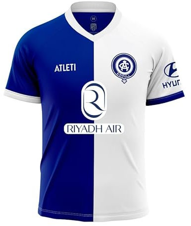 Atletico de Madrid Unisex ATM Offizielles Auswärtstrikot 23-24 Unterhemd, Weiß/Blau, S