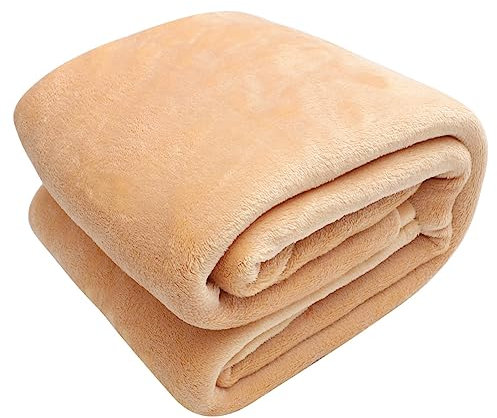 TOPBATHY 1pieza De Franela Coral Sólida Ligera y Cálida para Dormitorio y Sofá Color Khaki Sin Pelusa para Uso Año