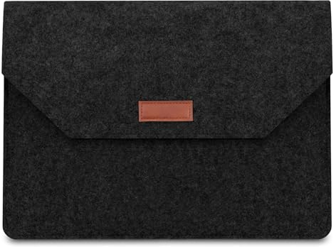 Laptop Hülle 15 Zoll - Modell 2: 40 x 29 cm + 17 x 13 cm - wasserdichte Laptoptasche, Notebook PC Schutzhülle, Filz-Laptop Sleeve Graphit