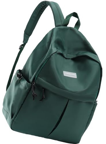 Chase Chic Schulrucksack Teenager，Rucksack Schule Damen Herren, Schulrucksack für Jugendliche Mädchen Jungen, Leichte Tagesrucksack 15,6 Zoll Rucksäcke für Reisen College（Grün）