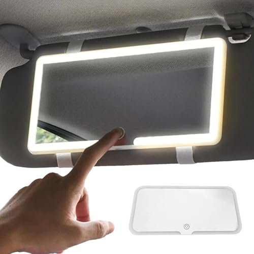 LED Car Sun Visor Vanity Mirror With 60 LEDs and 3 Light Modes
