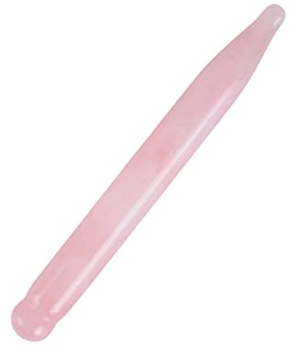 Natürlicher Rosenquarz Schabestab für Gesichtsmassage, Rosa | Glatte Oberfläche, Hautfreundlich und Tragbar, für Salon und Zuhause, 1 Stück