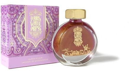 Ferris Wheel Press Fountain Pen Ink, Everyday Ink Collection, Allium Purple with Sparkling Gold, 38ml