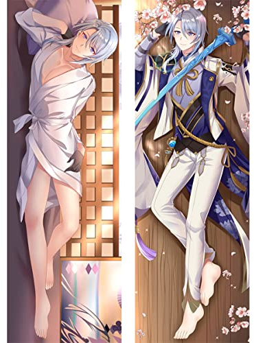RAZZAI Anime Kissenbezug Manga Kissenhülle Dakimakura, Seitenschläferkissen Bezug, Langer Kissenbezug, Doppelseitige Muster, Pillowcase, 180x60 cm, Bunt (Multicolored), Cartoon, Baumwolle/100%