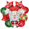 Weihnachtsdeko Luftballon, Groß XXL Weihnachtsmann Stern Weihnachten Deko Folienballon mit Rot Grün Weihnachts Latex Ballons Weihnachtsballon Set für Kinder Christmas Ballongirlande Party Dekoration