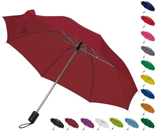 Generisch Regenschirm verschiedene Modelle und Farben (Burgund, Taschenschirm)