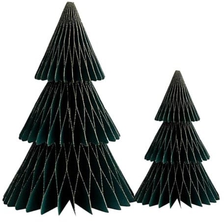 Decoración de Mesa, Papel de Navidad, decoración de árbol de Navidad, Papel de Panal, árboles de Papel Verde//Rojo, Papel Vintage, árbol de Navidad, decoración de Mesa, decoración de Navidad