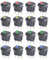 Flaconi 16 PCS Interruttore a Pulsante,Interruttore 12v,Mini Interruttore On Off,Interruttore 12v on off,Interruttore a Bilanciere con 4 Colori Luce a LED,Adatto per Auto,Barca,Motociclette,Navi